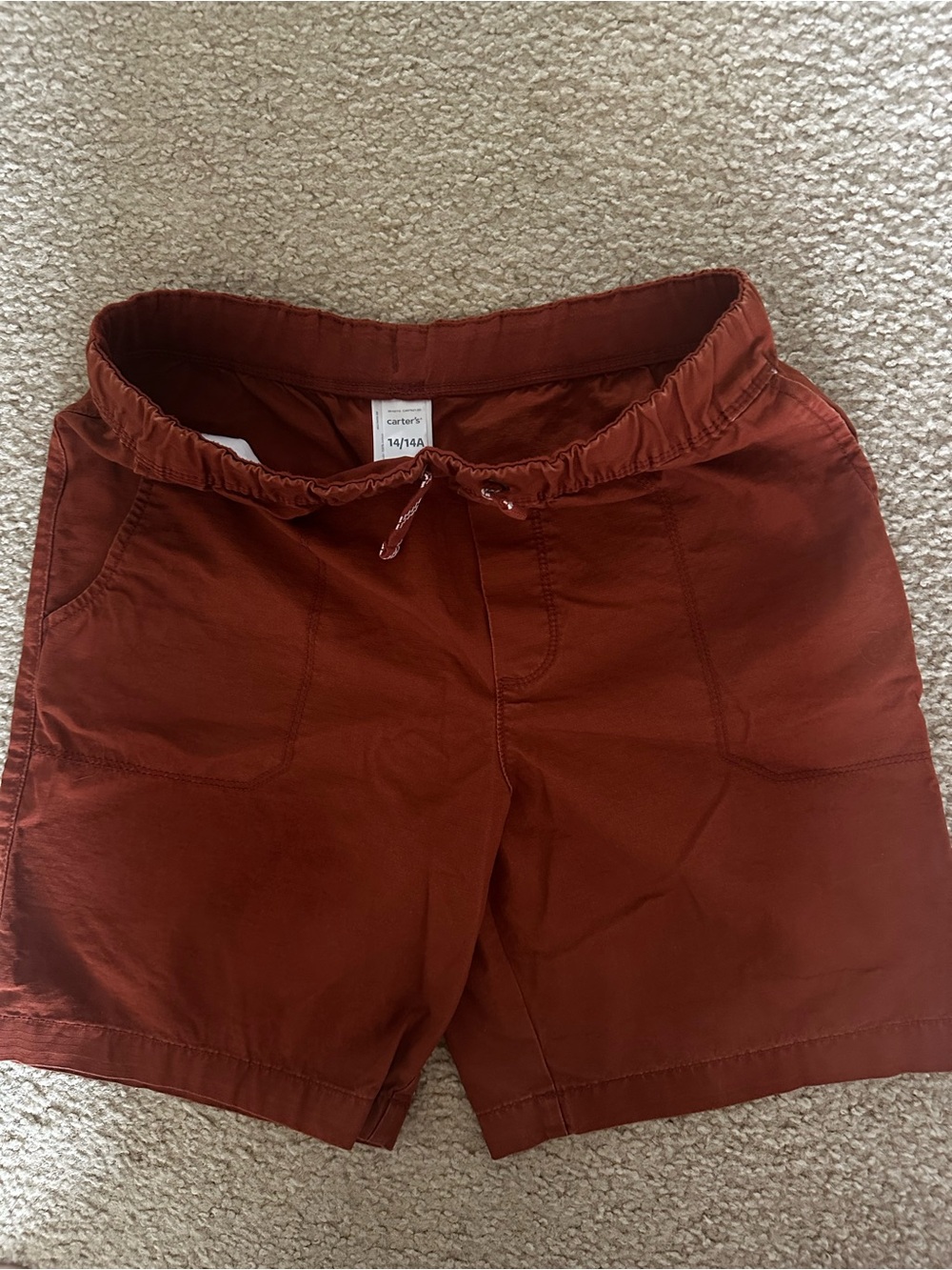 Carter's Rust Orange Drawstring Girls' Shorts